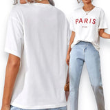 JERSY PARIS Embro Drop Shoulder Tee Top
