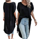 BLUSA Long Back Batwing Top
