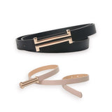 TAILLE Decor Buckle Adjustable Fashion Skinny Belt