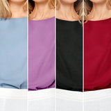 MAITA Shoulder Pleats Details Extended Sleeve Top