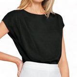 MAITA Shoulder Pleats Details Extended Sleeve Top