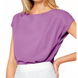 MAITA Shoulder Pleats Details Extended Sleeve Top