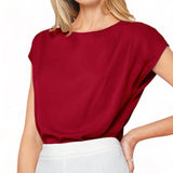 MAITA Shoulder Pleats Details Extended Sleeve Top
