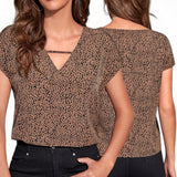 GYPSY All Over Print V Neck Top