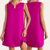 VERNICE Sleeveless Tank Dress with Neck Notch