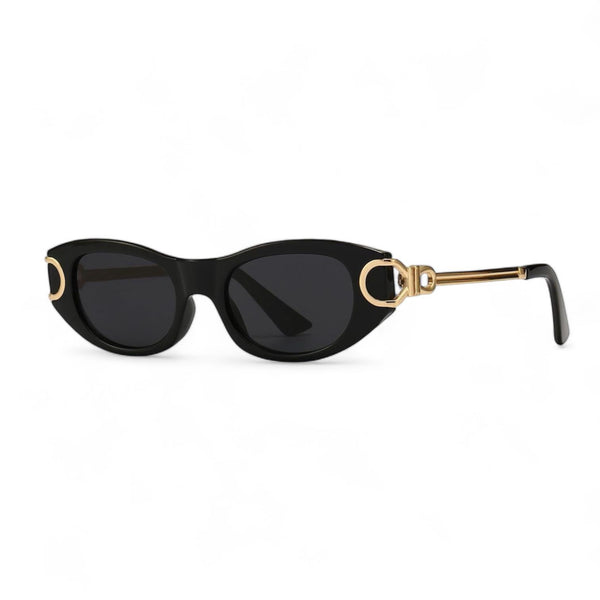 ILUV Gold Trim Cat Eye Classy Travel Sunglasses