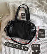 BOLSO Leather Large Travel Commuter Multiway Tote w Adjustable Strap Bag