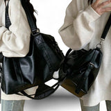 BOLSO Leather Large Travel Commuter Multiway Tote w Adjustable Strap Bag