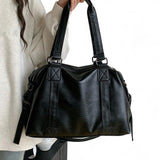 BOLSO Leather Large Travel Commuter Multiway Tote w Adjustable Strap Bag