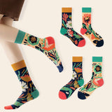 FOOTSIES Pattern Graphic Cute Mismatch Crew Socks