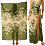 GYPSY WRAP Summer Sheer Tropical Printed Cover Up Skirt