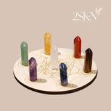 2SKN Metatron’s Cube Chakra Crystal Grid Set