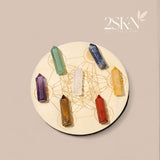 2SKN Metatron’s Cube Chakra Crystal Grid Set