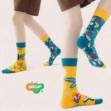 FOOTSIES Pattern Graphic Cute Mismatch Crew Socks