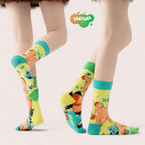 FOOTSIES Pattern Graphic Cute Mismatch Crew Socks