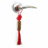 ANCHOR 1pc Feng Shui Lucky Coins Charm – Chinese Knot Hanging Decoration with 6 Antique Coins & Tassel (11.4”) for Wealth & Protection