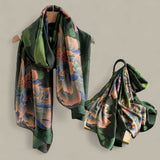 WRAP Luxury Floral Satin Scarf | Multi-Way Wrap for Day to Night Looks