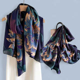 WRAP Luxury Floral Satin Scarf | Multi-Way Wrap for Day to Night Looks