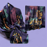 WRAP Luxury Floral Satin Scarf | Multi-Way Wrap for Day to Night Looks
