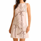 GYPSY Dainty Leaves Woven Sleeveless Shift Dress