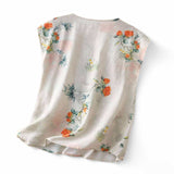 GYPSY Relax Loose Square Floral Printed Woven Top