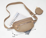 BOLSO Everyday Soft Leather Fanny Pack with Coin Purse