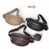 BOLSO Everyday Soft Leather Fanny Pack with Coin Purse