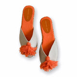 DAHLIA Salmon with Tassel Flat Slides - Indiana Jane MNL