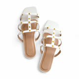 SELENE Studded Slim Strap Slides