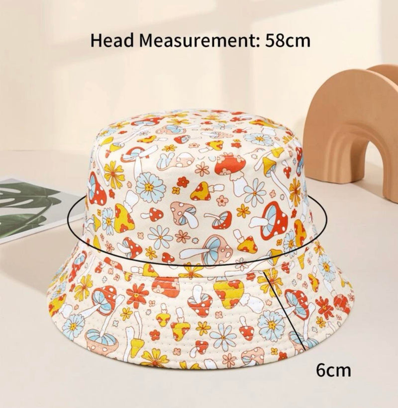 STRT Dainty Floral Print Textured Bucket Hat