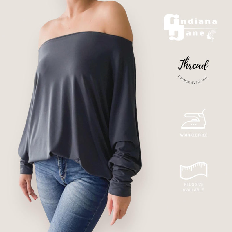 SOLANA Multiway Dolman Sleeves Pullover Top