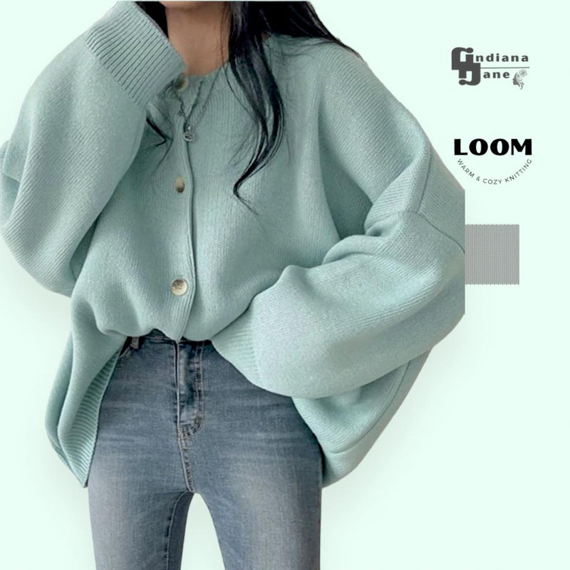 LOOM Oversized Button Down Knitted Cardigan