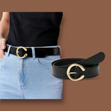 TAILLE Classic Gold Geo Buckle Adjustable Fashion Belt