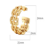 DAZZLE Round Chain Stud Earrings