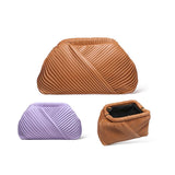 BOLSO Pleated Dumpling Clutch Handbag