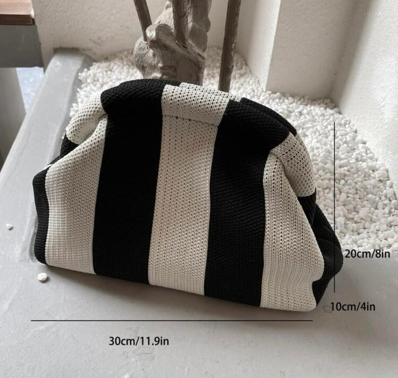 BOLSO LOOM Vintage Knitted Pattern Clutch Handbag Series 1