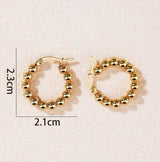 DAZZLE Mini Round Beads Hoop Earrings