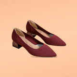 SFA CLARA Knitted Square Heeled Pointed Pumps (NO COD)
