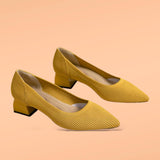 SFA CLARA Knitted Square Heeled Pointed Pumps (NO COD)