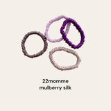 TRIX 4pcs Set Skinny Scrunchie Mulberry Silk 22momme