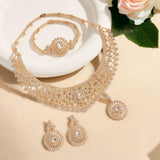 BLING 5pc Set Bespoke Jewelry Set Necklace Bracelet Ring Earrings