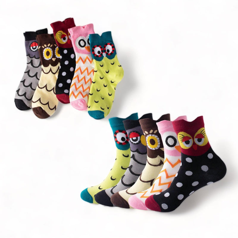 FOOTSIES 5pairs Set Graphic Knit Crew Socks