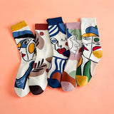 FOOTSIES 5pairs Set Graphic Knit Crew Socks