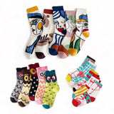 FOOTSIES 5pairs Set Graphic Knit Crew Socks