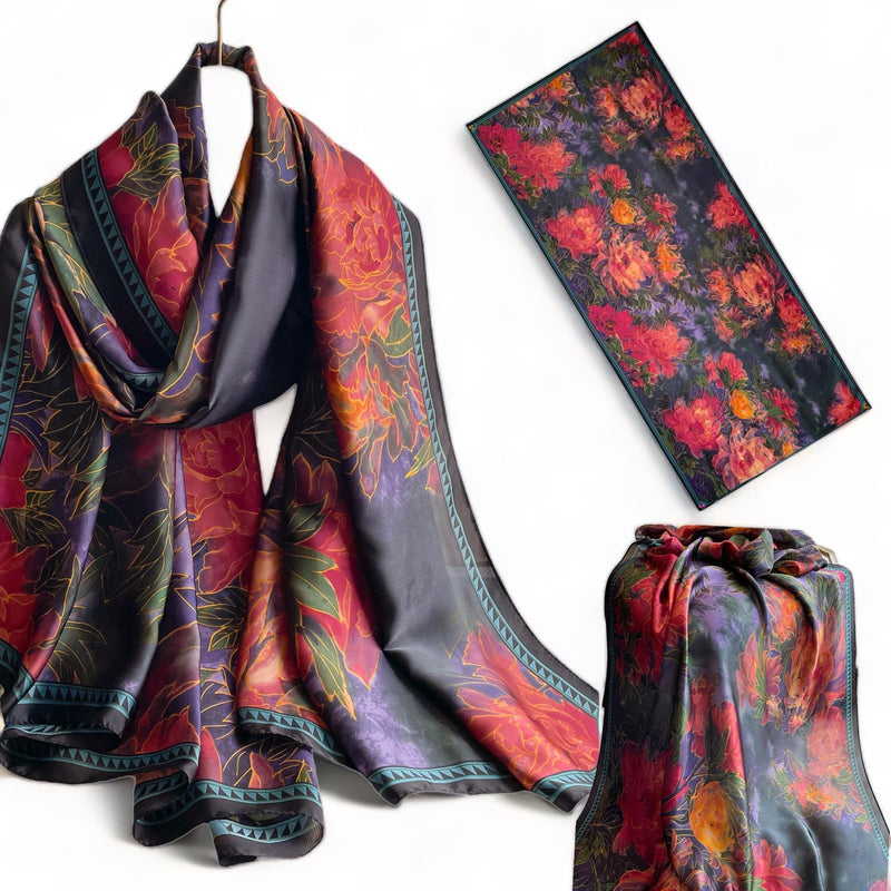 WRAP Large Silky Rectangular Printed Scarf