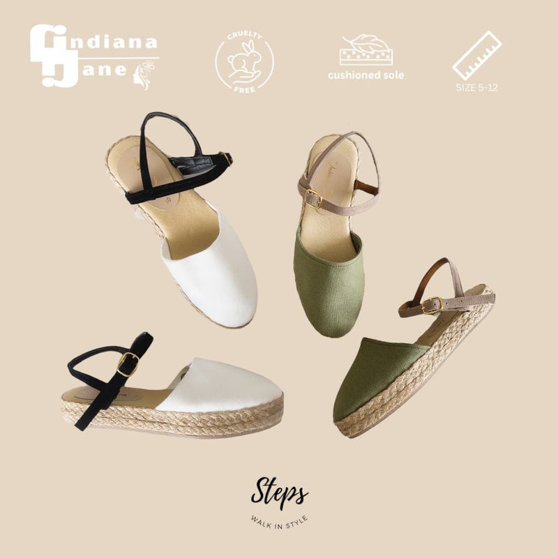 HOLLY Fatigue Abaca Platform Sandals