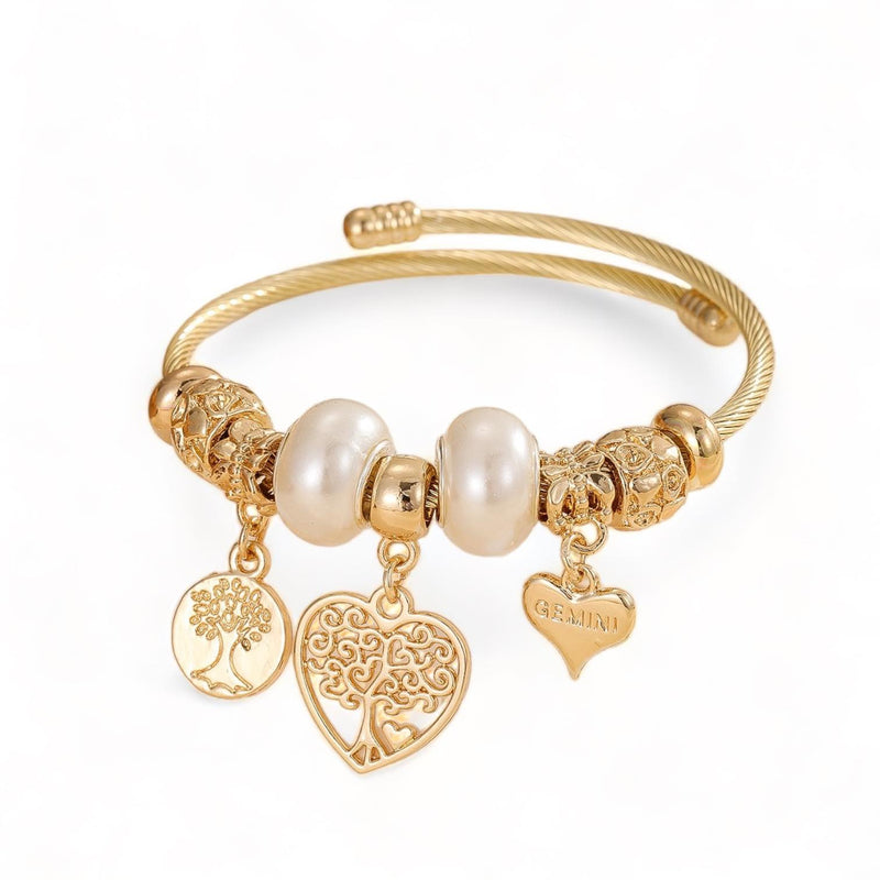 BLING Charm Bracelet Gold Bangle