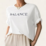 BLK Balance Printed Drop Shoulder Loose Tee Top