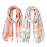 WRAP Plaid Tassel Wool Scarf