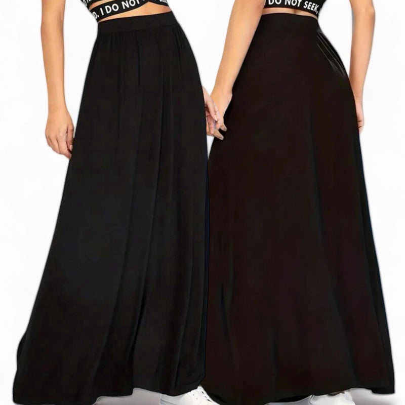 BLK Woven Maxi Skirt with Side Pockets